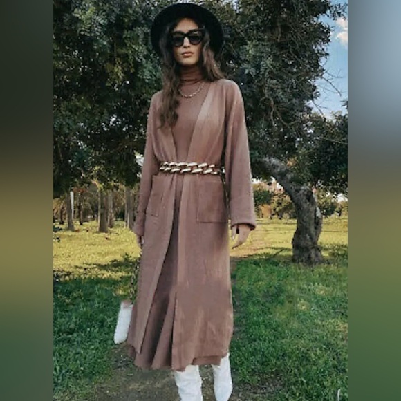 Zara Long Knit Jacket - Picture 5 of 13